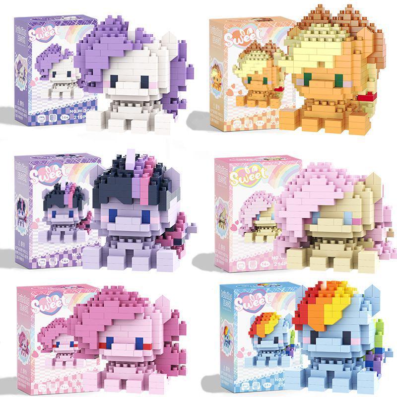 Cross-border Pony Cartoon Doll Building Blocks Compatible with Lego for Educational Play and Girls' Gifts