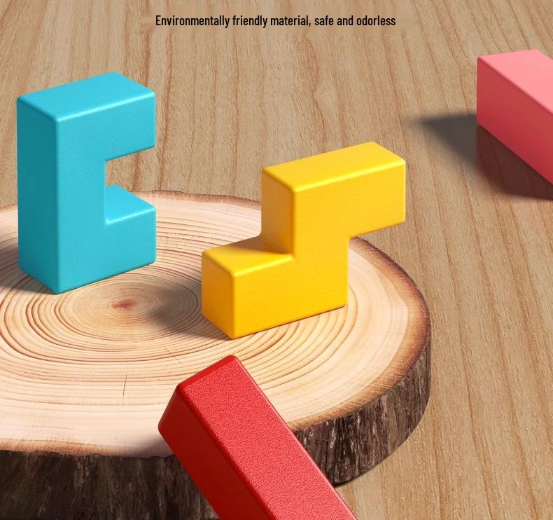 Tetris Building Blocks Puzzle: Educational Brain Training Toy for Kids Ages 3-6