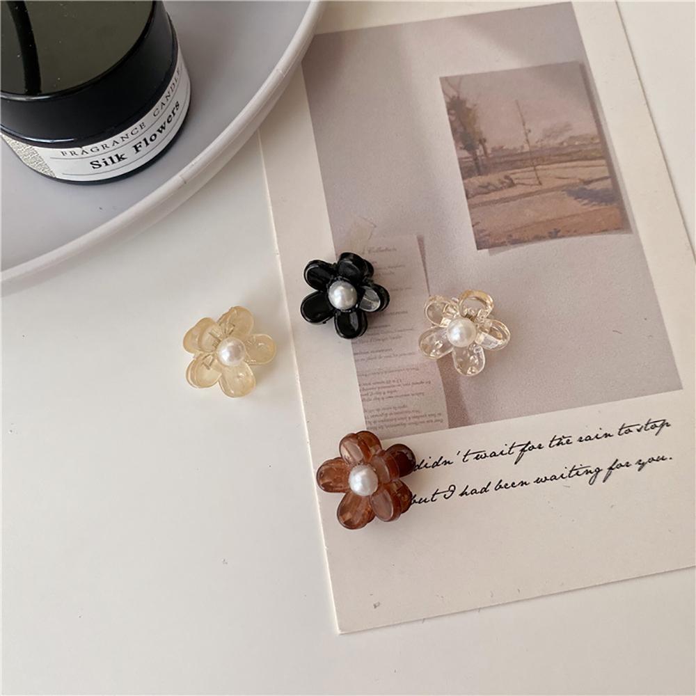 

Cute Korean Pearl Gift Women Flower Hair Claw Hair Accessories Crab Clip Hairpin