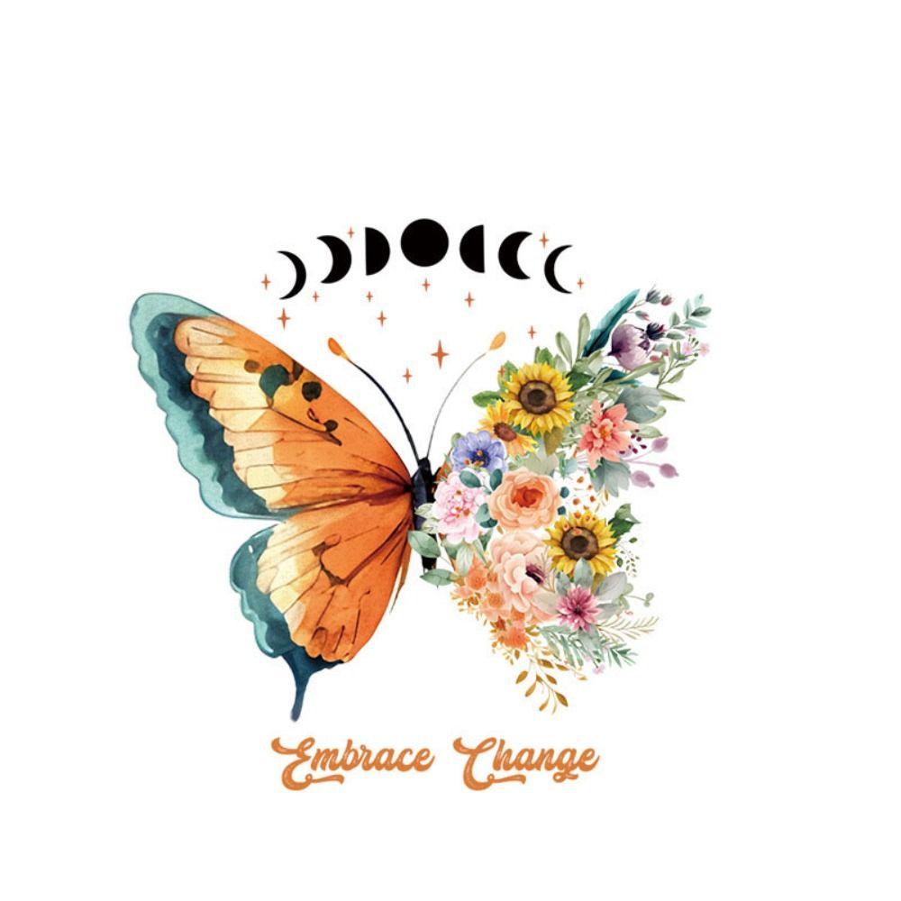 Multicolor Floral Butterfly Decals PVC Wall Mural Gift Butterfly Toilet Stickers