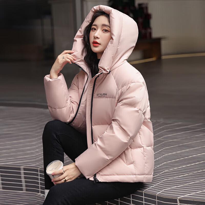 Xuezhongfei Women's Petite Loose Fit Hooded Puffer Down Jacket