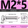 304 Stainless Steel Round Head Phillips Screw with Flat Washer (Sizes M3, M4, M5, M6)