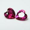 2.85 Ct NATURAL Ruby Bloody RED Heart Shape Loose Gemstone CERTIFIED 6x6 Mm Pair XMQ-8474 00