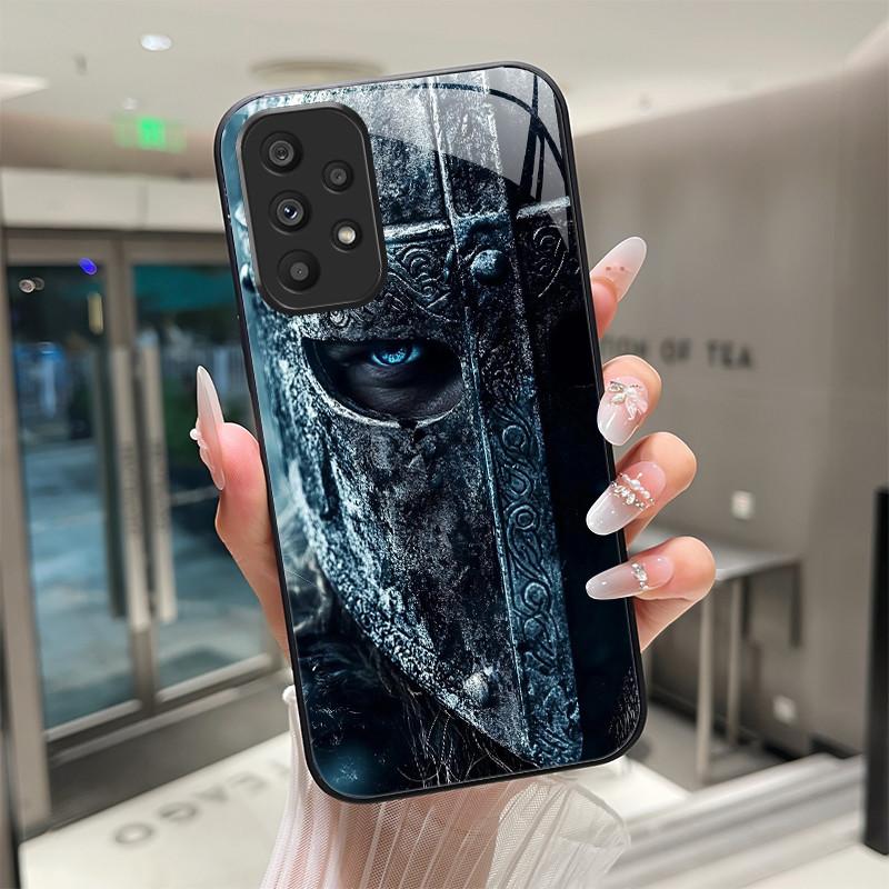 Süße Cartoon-Katzen Blumen Hülle Für Samsung Galaxy A52 A52S A72 4G 5G Gehärtetes Glas Handyhülle Schutzhülle Rückseite Hartschale