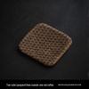 Two-Color Jacquard Tea Mat - Handmade Plant-Dyed Coaster, Retro Style Fabric Tea Coaster
