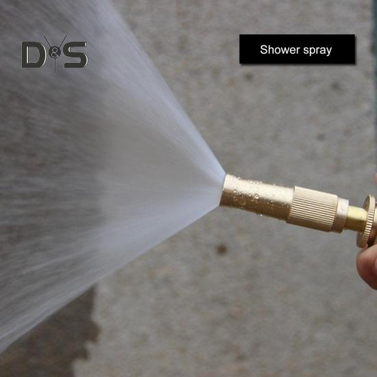 Ugello per tubo flessibile in rame, ugello a spruzzo regolabile, ugello a getto ad alta pressione, spruzzatore per impieghi gravosi per tubi da giardino, irrigazione di prati e terrazze, lavaggio auto