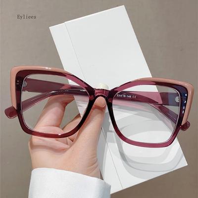 Vintage Eyeglass Frames For Women Fashion Ladies Glasses Frame Luxury Brand Designer Cat Eye Glasses Optic Frame Anti Blue Light