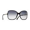 Chanel Pelle di agnello Tessuto metallico Braccio Quadrato Occhiali da sole Donna occhiali da sole Nero CH5210Q-C501-3C