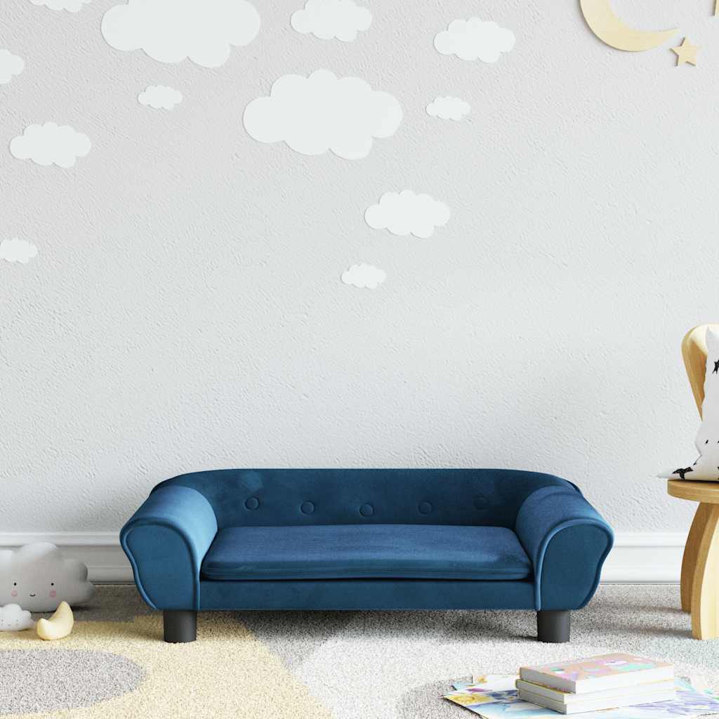 Vidaxl Children's Sofa, Blue, 70X45X26 Cm, Velvet