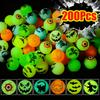 200-1Pcs Halloween Glow In The Dark Bouncing Balls  Eyeball Toy Kids Halloween Theme Glowing Bouncy Balls For Kid Birthday