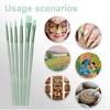 Paint Brushes Set Green, Nylon Hair for Acrylic Watercolor Oil Painting, Detailing Art Supplies for Canvas Rock Face