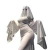 Conservative Ghost Girl, Two Halloween Drag Dresses, Slim Fishtail Dress, Cosplay Party