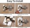 Cabinet Hinge Repair Plate Kit Kitchen Cupboard Door Hinge Mounting Plate With Holes For Cabinet Furniture Hardware Accessories