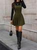 Elegant Dress Autumn Imported Corduroy Buckle Skirt Women