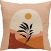 Abstract Pillowcase Sunset Sunrise Line Modern Art Minimalist Living Room Sofa Bay Window Pillow Geometry