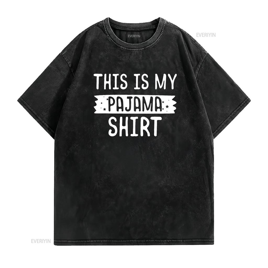 Mens Kids This Is My Pajama T Shirt PJ Top Shirtn Girls Bedtime Black X Large vintage Washed Slightly Stylish Breathable