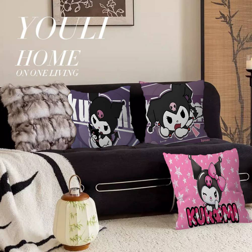 Cute Cartoon K-Kuromi Pillow Anime Pillow Sofa Bed Head Pillow Cover Cushion Cover 45x45 cm Fashion