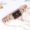 Luxury Rhinestone Denim Belt Women'S Niche Temperament Steel Belt Square Quartz Waterproof Watch