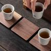 6Pcs Wooden Coaster Set with Holder Square Wood Coasters for Drinks Tea Coffee Cup Mats Mug Coaster Placemats Table Accessories