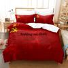 Red Soviet Socialist Republic USSR Flag Bedding Set Single Twin Full Queen King Size Bed Set Aldult Kid Bedroom Duvetcover Sets