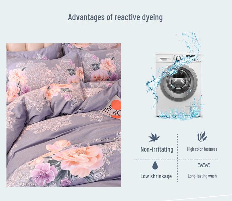 Thickened Brushed Pure Cotton Autumn/Winter Bedding Set - All-Season Universal (Four-Piece & Three-Piece Options)