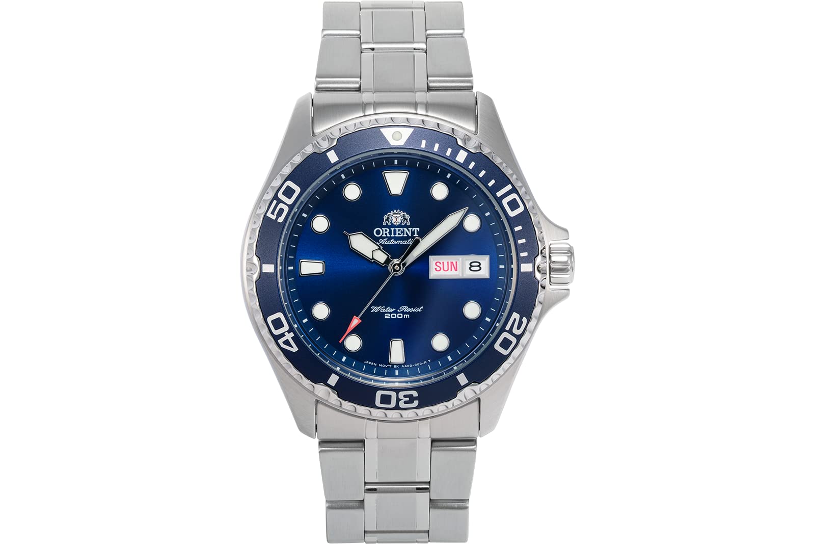 

Orient Stainless Steel Japanese Wind 200m Blue Silver Men s Automatic/Manual Diver-Style Watch, -