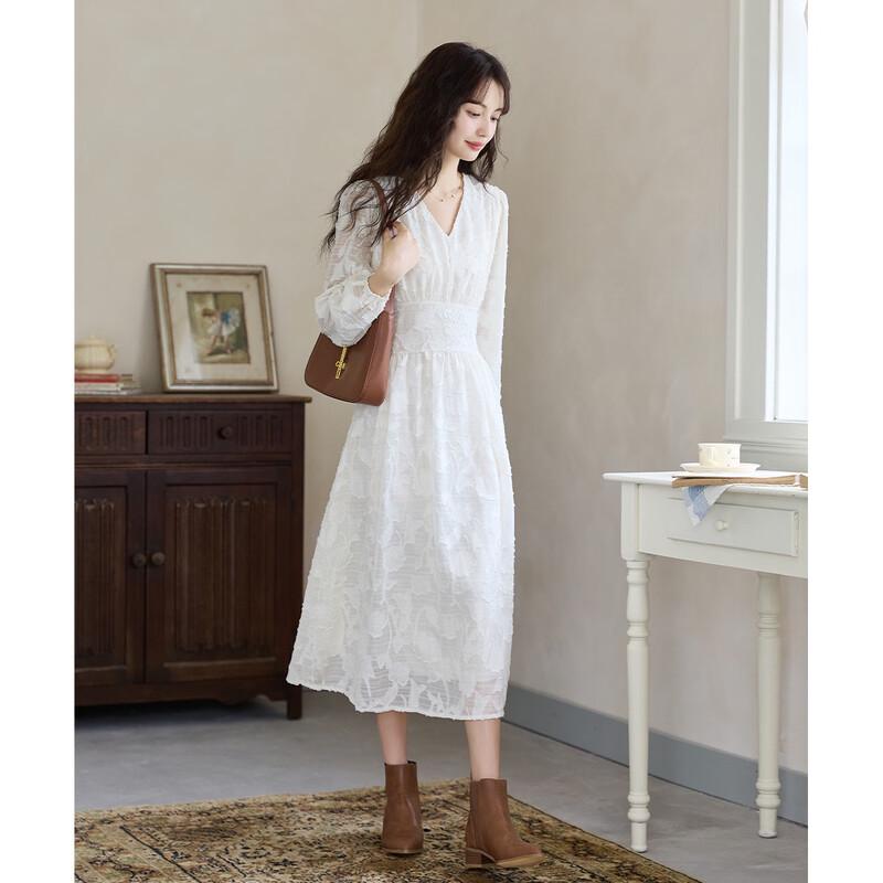 Mocana Elegant Long-Sleeve Midi Dress