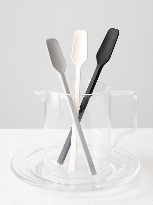 kamomekitchen silicone long jam spoon black