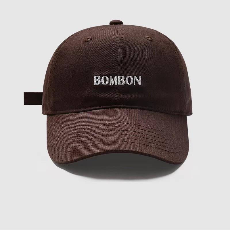 

Letter Bombon Embroidered Baseball Cap Men Women Spring Casual Adjustable Hat кавовий