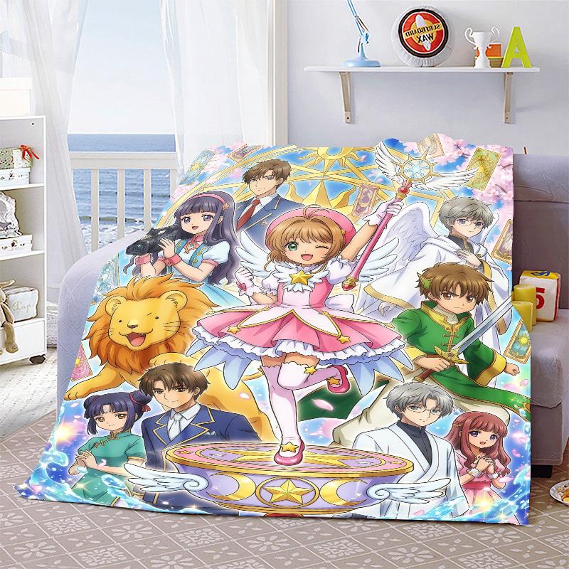 Cardcaptor Sakura Lightweight Flannel Blanket Soft Warm Throw Cozy Blanket for Sofa Bed Home Decor -QJY