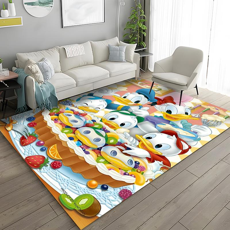 Cute Donald Duck Pattern Printed Carpets Bedroom Play Mats Rug Bedroom Decor Carpet Livingroom Rug Crawl Mat Gift Rug Potdemiel
