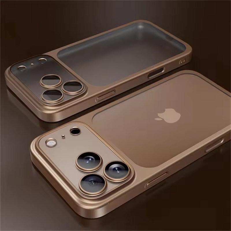 Luxury Original Matte Clear Frosted Phone Case For iPhone 17 Air 16 15 14 13 12 11 Pro Max Air Lens Protection Shockproof Back Cover