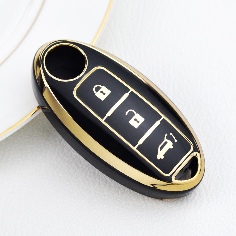 TPU 3 Buttoons Car Key Case Cover For Nissan Leaf Micra Qashqai J11 J10 X Trail T32 Versa Note Patrol Key Fob Cover Accessories