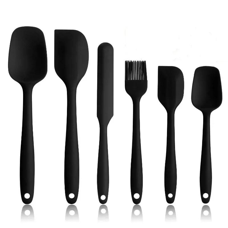 Food Grade Non Stick Heat Resistant Spatulas Turner for Cooking, Baking, Mixing - 6 Pieces Silicone Spatula Set, Baking Tools