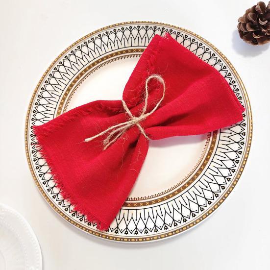 Nordic Fringed Cotton Napkin Tassel Dinner Napkins for Wedding Party Soft Absorbent Reusable Elegant Table Decor for Home Restaurant