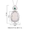 Jewelry Pendant Inlaid With White Ice Chalcedony Gourd Necklace Temperament Jade Pendant Pendant 16 * 24