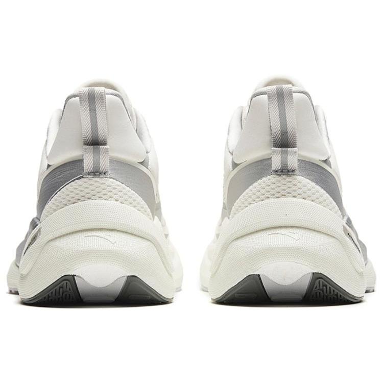 New Anta Cushioning Wear Resistant Low Top Running Shoes Men's White Silver 912345538-2