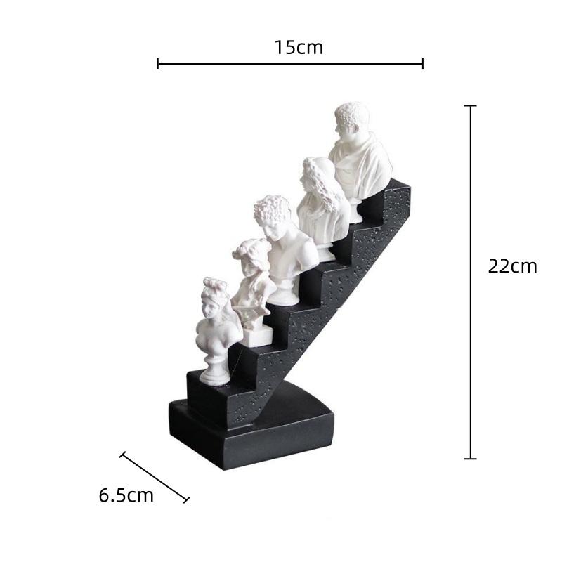 Resin Handicraft Artificial Figure Sculpture Abstract Ladder David Statue Decorative Figurines Home Decoration Accessories