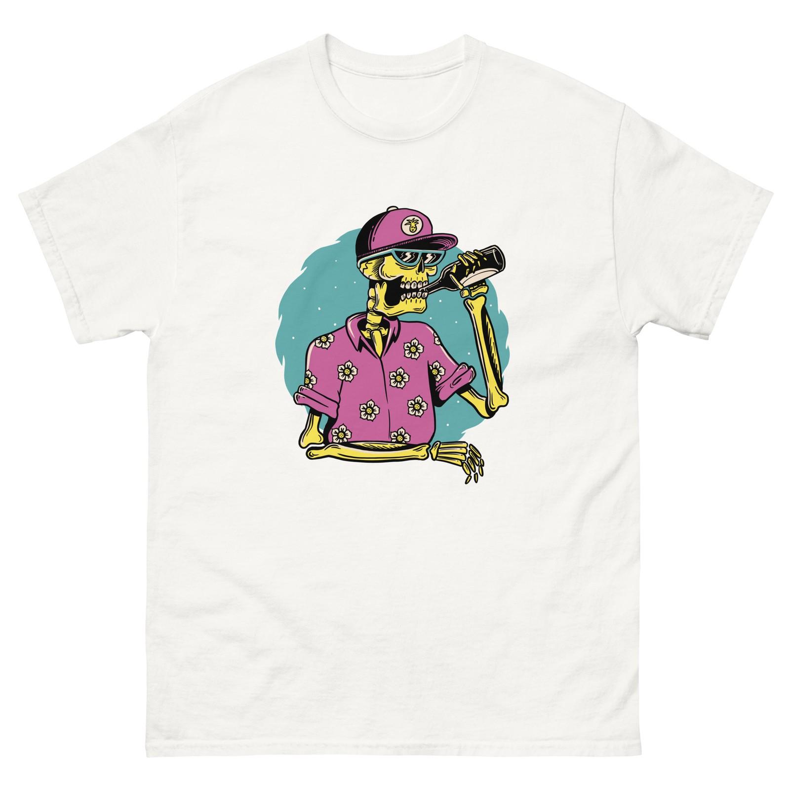

Skeleton drinks Beer - Summer Skulls - T-Shirt Front Print 5XL різнокольоровий