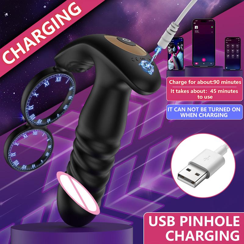 Erotic Toys Anal Vibration Dildo Vibrator Men Gay Sexmachine Anal Vibrator Prostate Massager Cock Ring Anal Plug Sexy Towys