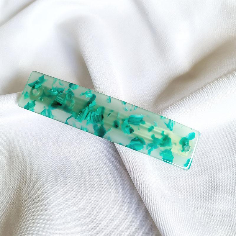 Koreanische Neue Florale Essigsäure Haarnadel Mode 10,5 cm Langer Streifen Federklemme Französische Pferdeschwanzklemme Haaraccessoires