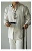 Men's Italian Linen Lightweight Long-Sleeve Shirt - Spring 2026 Casual, Old Money Style.