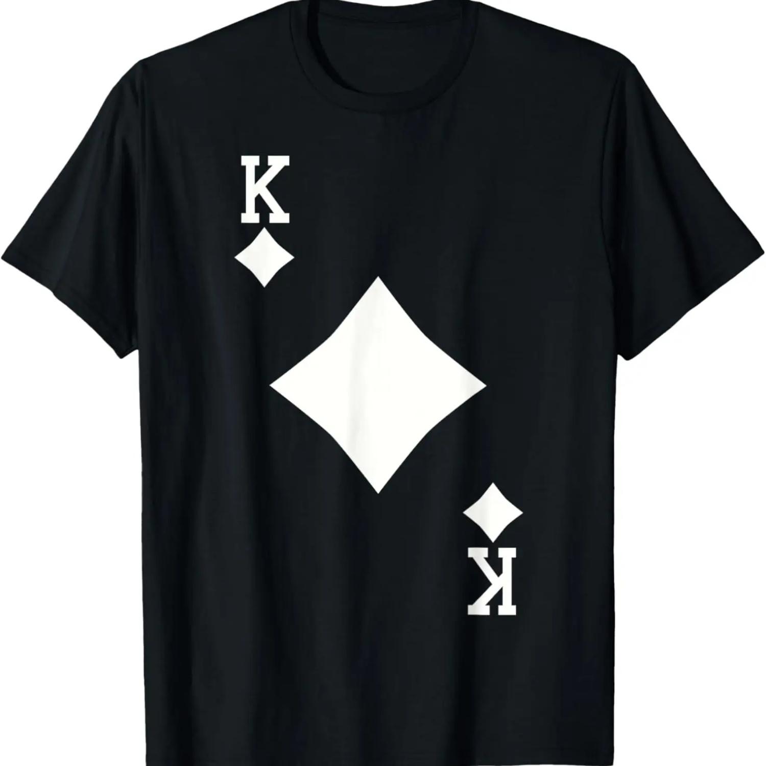 King of Diamonds Card Halloween Costume Dark T-Shirt S чёрный