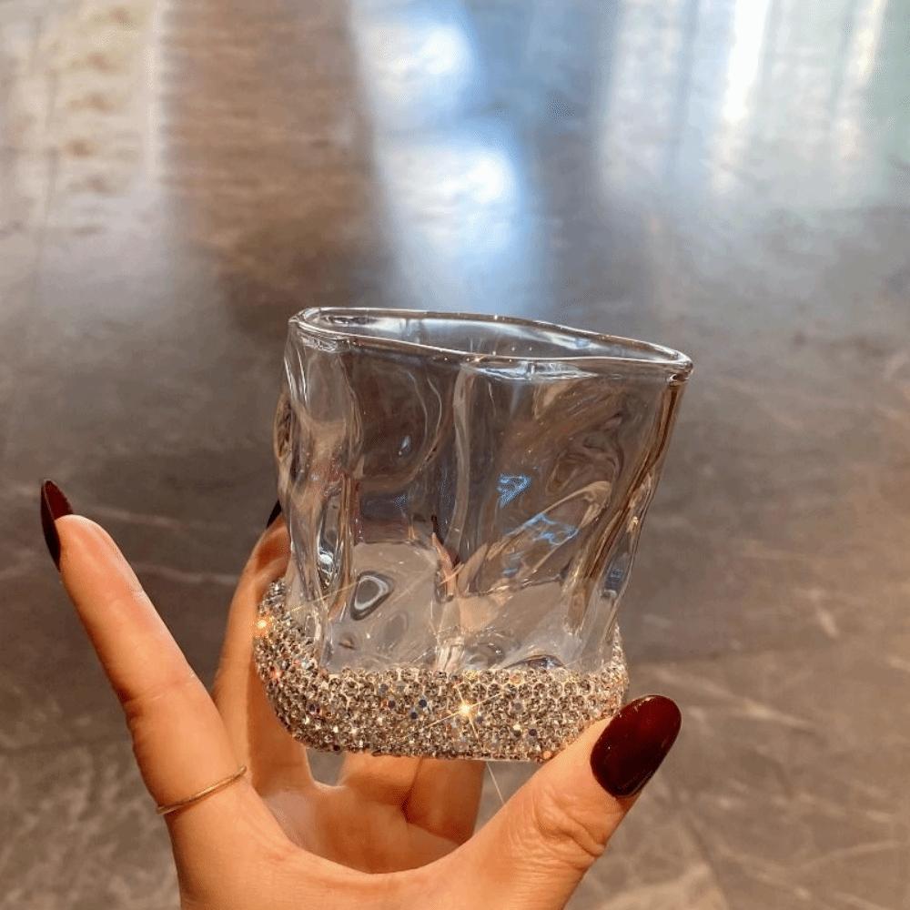 Stainless Steel Sparkling Water Cup Creative Rhinestone Studded Cup Bling Coffee Mug  Home Use