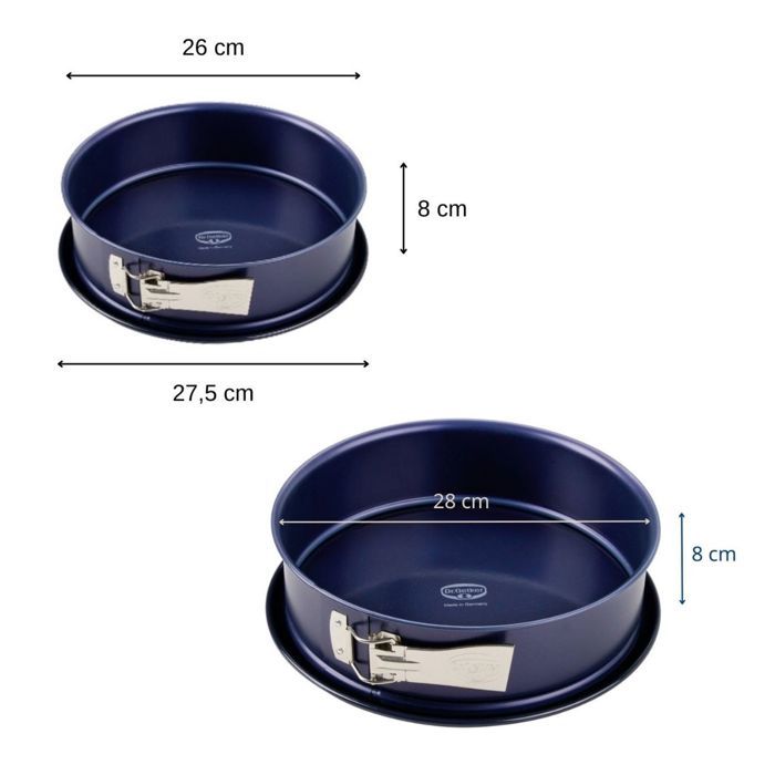 Ensemble de moule à manqué à charnière - DR OETKER - Back Liebe - 26 et 28 cm