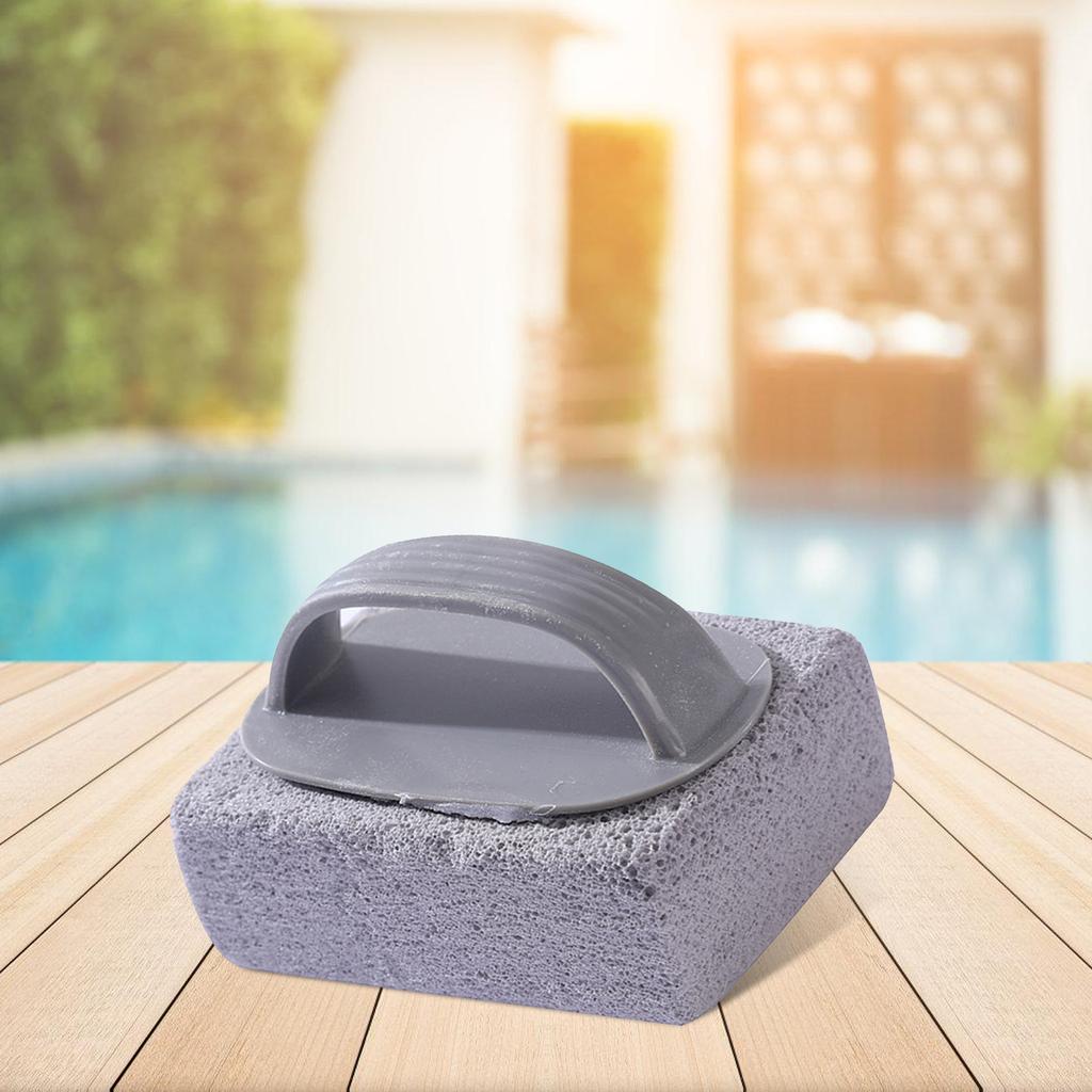 Swimming Pool Pumice Scrubber with Handle Tile Cleaning Stones Pools Pumice Stone Pool Cleaning Block with Handle
