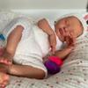 BZDOLL 20 Inch 3D Skin with Visible Veins Like Real 50 CM Soft Vinyl Asleep Reborn Baby Doll Toy for Girl Cloth Body Kid Art