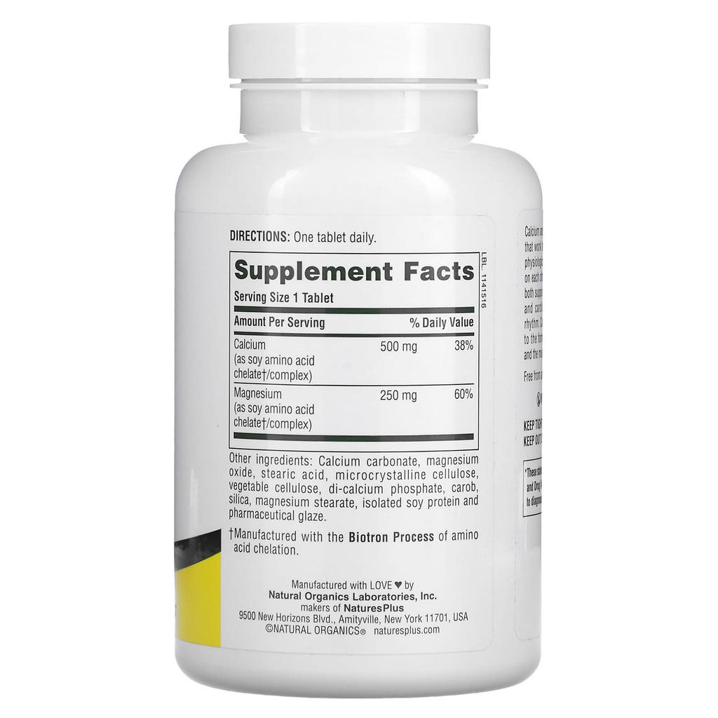 NaturesPlus, Calcium/Magnesium, 180 Tabletten
