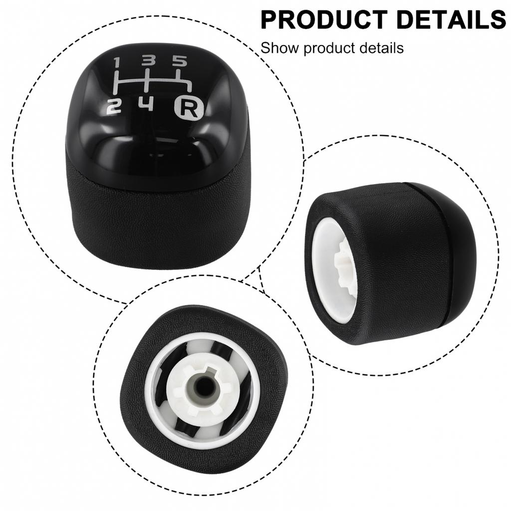 Stylish Black 5 Speed Gear Knob for Fiat For Panda Eye Catching Design