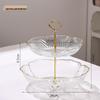 Exquisite Bear Fruit Plate: Multi-Layer Dessert & Candy Display for Luxurious Living Rooms.